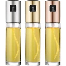 For Prime 2 Adet Cam Yağdanlık Sprey 100 ml Pompalı Yağlık Sirkelik Gold Renk Cam Şişe Zeytinyağı S