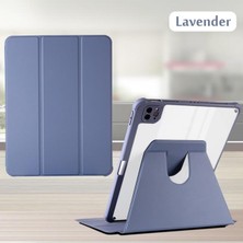 TEKNETSTORE Apple iPad Pro 12.9 Inç 3. 4. 5. 6. Nesil Kılıf Kalem Şarj Bölmeli 360 Dönebilen Case