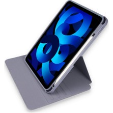 TEKNETSTORE Apple iPad Pro 12.9 Inç 3. 4. 5. 6. Nesil Kılıf Kalem Şarj Bölmeli 360 Dönebilen Case