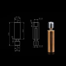 Yesper 3D Yazıcı Yedek Parçaları Bimetal Heat Break Termal Namlu Tüpü Için  (Yurt Dışından)