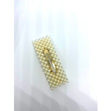 Sıne Accessory Beyaz Incili Zara Model Çıtçıt Saç Tokası