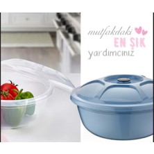 Bambus Home Şeffaf Kapaklı Hamur Leğeni 40 Lt 2 Adet