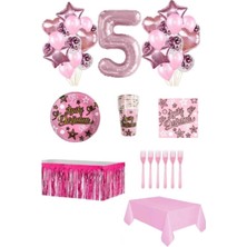 Dipak Pembe Renk 5 Yaş Doğum Günü Seti