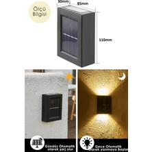 Himarry 4 Ledli Solar Çift Taraflı Duvar Lambası Güneş Enerjili Aydınlatma Dekorasyon Aplik Işık