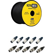 Hepa Merz Connection Paket-7 Mikrofon Kablosu XLR Konnektör Paketi