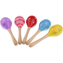 Perfk 1 Adet Ahşap Maraca Renkli El Perküsyon Çocuklar Için I 0 Cm/7.87inch  (Yurt Dışından)