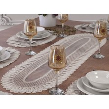 Tropik Home Tek Runner-Amerikan Servis Dekoratif Runner Kırık Beyaz Tek Runner