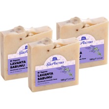 The Soap Factory İpek Seri El Yapımı Lavanta Sabunu 100 g x 3 Adet (Toplam 300 g) Bütün Cilt Tiplerine Uygun - Soğuk Sıkım - Üstün Cilt Bakımı