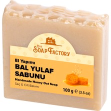 The Soap Factory İpek Seri El Yapımı Bal Yulaf Sabunu 100 g x 3 Adet (Toplam 300 g) - Lüks - Çevre Dostu - Bütün Cilt Tiplerine Uygun - Soğuk Sıkım - Üstün Cilt Bakımı - Bitkisel