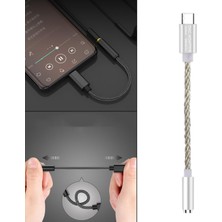 Mikrofon Bakır Hattı Için Tip-C Ila 3,5 mm USB C Ila Mic Jack Audio Adaptörü (Yurt Dışından)