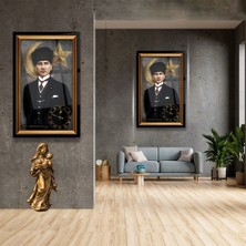 Emya Home Saatli Atatürk Cam Tablo