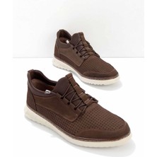 Bambi Kahve Nubuk Leather Erkek Casual Ayakkabı E01733540201