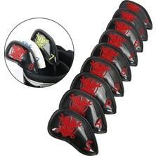 ST Decor 9 Adet Golf Demir Headcover Head Guard Siyah (Yurt Dışından)