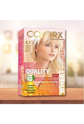 Colorx Saç Boyası Tekli Set - 0.1 Platin Sarı