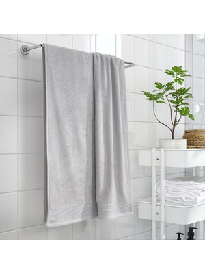 Hobiceyiz Banyo Havlusu, Açık Gri, 100X150 Cm, Vınarn