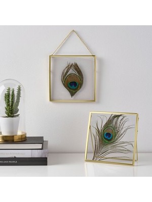 IKEA Asılır Modern Çerçeve Gold Renk Ölçü 16X16 cm Meridyendukkan Çelik, Nikel Kaplama