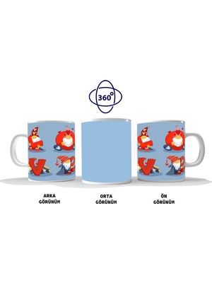 Kütahya Porselen Seni Seviyorum 5'li Kırmızı Gül Buketi 14 Şubat Sevgililer Günü gift Kupa Bardak Sevgiliye Hediye Kış Masalı Kar Küresi Ayakta Sokak Lambası Doğum Günü Hediyesi Kupa