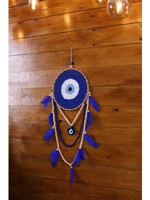 BH Bohem Handmade Bohem Handmade Nazar Boncuğu Düş Kapanı Dreamcatcher  Hediyelik Duvar Süsü Ev Dekorasyonu D002