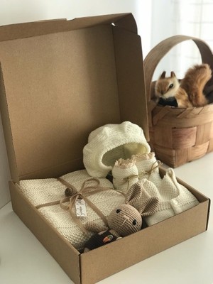 Sincabın Düşleri Yenidoğan Hoşgeldin Bebek Hediye Kutusu / Seti - Bebek Hediyelik Hastane Çıkışı