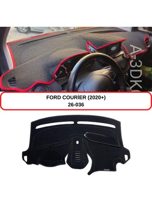 A-3DKORUMA Ford Courier ( 2020 + ) Büyük Ekran - Torpido Koruması / Halısı / Örtüsü