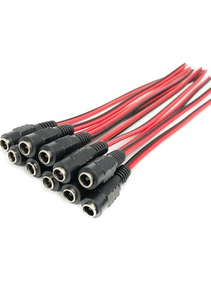Ata Elektronik 10 Adet Dc Güç Erkek Kadın Kablo 12V Fiş Dc Adaptör Kablosu Fiş Konnektörü Için Güvenlik Kamerası Dc Fiş 5.5*2.1mm 5.5x2.5mm