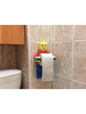 Paint 3d Tasarım PAINT3DTASARIM LEGO Adam Tuvalet Kağıdı Tutacağı, LEGO Man Tuvalet Kağıdı Aparatı