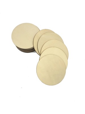 Webcenter 20 Adet Ahşap Yuvarlak Supla Bardak Altlığı 10 cm