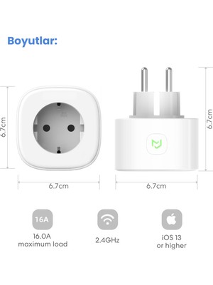 Meross Wi-Fi Uzaktan Kontrollü Akım Korumalı 4 USB Girişli Akıllı 4lü Priz Ve 2li Tekli Priz Seti