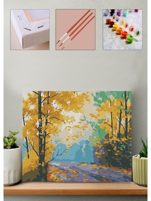 Carmen Sayılarla Boyama Seti - Sonbahar Yaprakları 40 x 50 cm