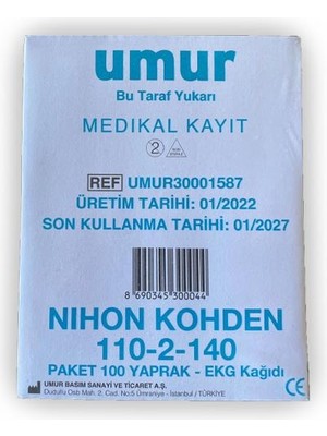 Umur Ekg Kağıdı Nihon Kohden 110-2-140