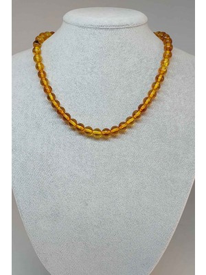 Yaşam Tohumu Kehribar Kolye 8mm (23475) (Klipsli)