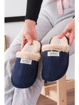 Slipcat Kadın Içi Kürklü Ev Terliği 42 Numaralı Konforlu Misafir Terliği Bahçe Kullanımı İçin