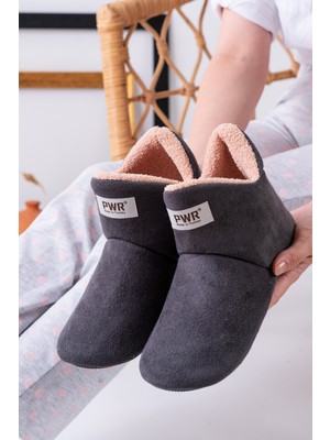 Slipcat Unisex İçi Yünlü Ev Pandufu Ev Botu Ev Ayakkabısı