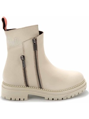 Harley Davidson Beige Leather Kadın Bot & Bootie HD0777003903