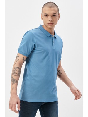 Lee Erkek Mavi Polo Tişört