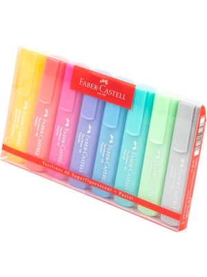 EKS Ticaret Faber Castell 8'li Pastel Fosforlu Kalem Seti Renkli Kalemler ile Yaratıcı Projeler İçin