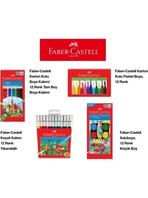 Faber-Castell EKS Ticaret Boyama Seti 12 Renk ile Her Yaşa Uygun Sanatsal Araç