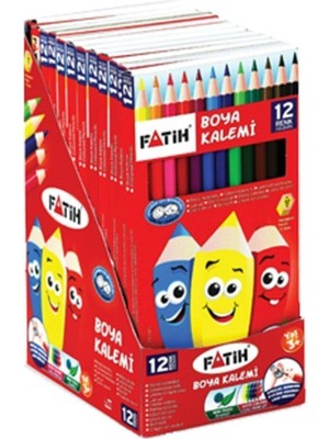 Fatih Kuru Boya Karton Kutu Tam Boy 12 Li (12 Paket)