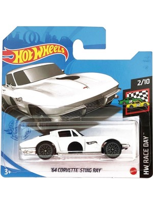 Hot Wheels 64 Corvette Sting Ray Die Cast Hot Wheels Diecast Corvette Sting Ray Beyaz