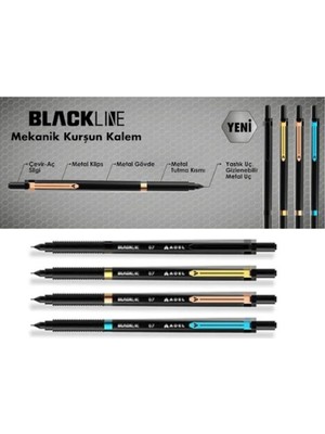 Adel Blackline Metal Kalem 0,7mm 1 Adet Blackline Metal Kalem 0,7mm 1