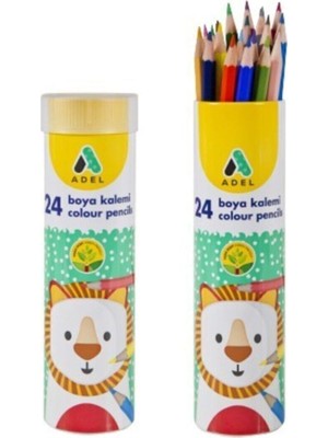 Adel 24 Renk Kuru Boya Kalemi Tüp