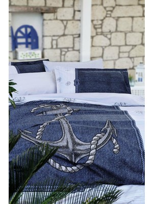 Özdilek Tek Kişilik Pike Takımı Anchor Denim