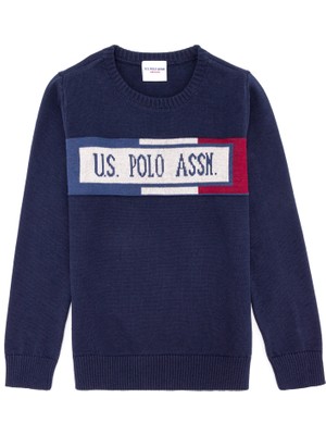 U.S. Polo Assn. Erkek Çocuk Lacivert Triko Kazak 50253796-VR033