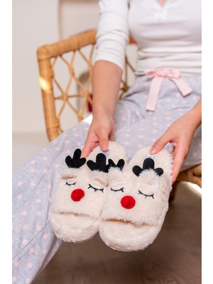 Slipcat Kadın Peluş Ev Terliği Bayan Peluş Ev Terliği Misafir Terliği Bohça Terliği