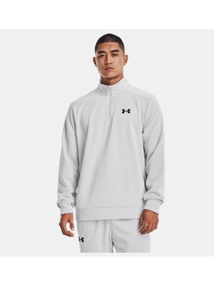 Under Armour Erkek ¼ Fermuarlı Gri Armour Fleece® Sweatshirt Rahat Kesim ile Şıklık 1373358-014