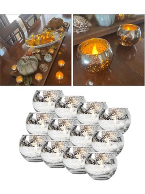 Qearl 12 Adet Adak Mum Tutucu Merkez Parçası Kase Tealight Tutucular Dekorasyon (Yurt Dışından)