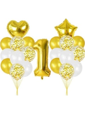 Dipak Gold Renk 1 Yaş Balon Seti