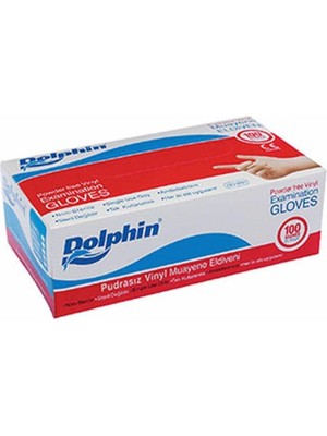 Dolphin Beyaz Vinil Eldiven Pudrasız (S) Beden