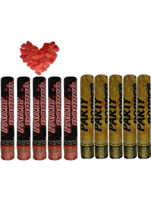 EC Shop Bengisu Dekorasyon 10'lu Mega Konfeti Seti = 5 Kalpli Konfeti+5 Gold Konfeti Seti