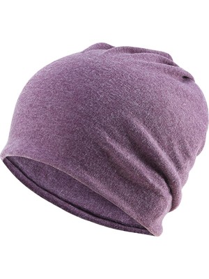 Malory 5 Adet Unisex Pamuklu Eğimli Beanie Katı Uyku Şapkası Tavan Türban (Yurt Dışından)